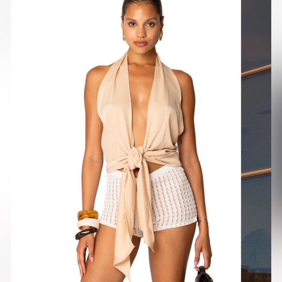 Melissa Simone Alana knot top -champagne - Picture 2 of 6